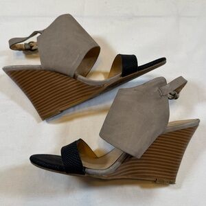 CL by Laundry Tan and Black Wedges